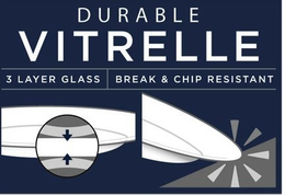 DURABLE VITRELLE 3 LAYER GLASS BREAK & CHIP RESISTANT trademark