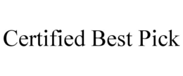 CERTIFIED BEST PICK trademark