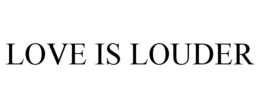 LOVE IS LOUDER trademark