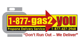 1-877-GAS2 YOU PROPANE DELIVERY SERVICE 1-877-427-2968 "DON'T RUN OUT -- WE DELIVER" trademark