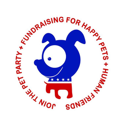 JOIN THE PET PARTY + FUNDRAISING FOR HAPPY PETS + HUMAN FRIENDS trademark