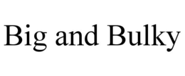 BIG AND BULKY trademark