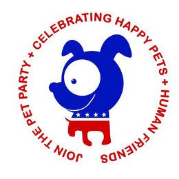 JOIN THE PET PARTY + CELEBRATING HAPPY PETS + HUMAN FRIENDS trademark