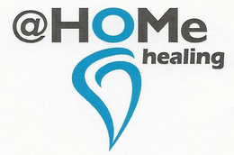 @HOMEE HEALING, WITH THE O FORMING THE HEAD OF A TEARDROP-SHAPED PERSON trademark
