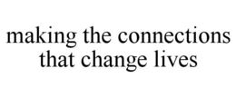 MAKING THE CONNECTIONS THAT CHANGE LIVES trademark