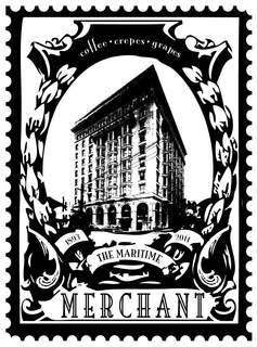 MERCHANT 1893 THE MARITIME 2011 COFFEE · CREPES · GRAPES trademark