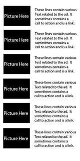 PICTURE HERE THESE LINES CONTAIN VARIOUS TEXT RELATED TO THE AD. IT SSOMETIMES CONTAINS A CALL TO ACTION AND IS A LINK. trademark