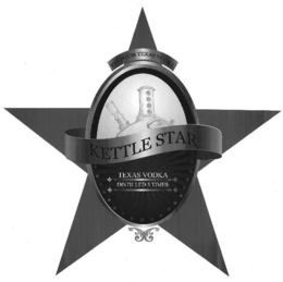 PREMIUM TEXAS VODKA KETTLE STAR TEXAS VODKA DISTILLED 5 TIMES trademark