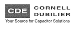 CDE CORNELL DUBILIER YOUR SOURCE FOR CAPACITOR SOLUTIONS trademark