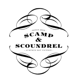 · SINCE 2012 · SCAMP & SCOUNDREL · AUSTRIX EST VICTRIX · trademark