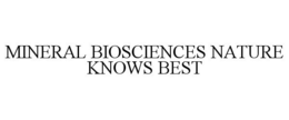 MINERAL BIOSCIENCES NATURE KNOWS BEST trademark
