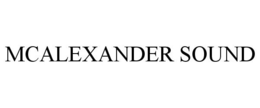 MCALEXANDER SOUND trademark