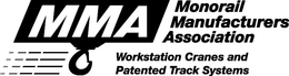MMA MONORAIL MANUFACTURERS ASSOCIATION WORKSTATION CRANES AND PATENTED TRACK SYSTEMS trademark