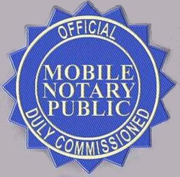 OFFICIAL MOBILE NOTARY PUBLIC DULY COMMISSIONED trademark