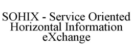 SOHIX - SERVICE ORIENTED HORIZONTAL INFORMATION EXCHANGE trademark
