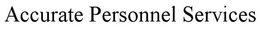 ACCURATE PERSONNEL SERVICES trademark