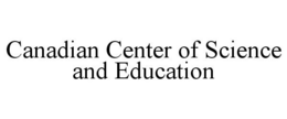 CANADIAN CENTER OF SCIENCE AND EDUCATION trademark