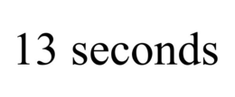13 SECONDS trademark