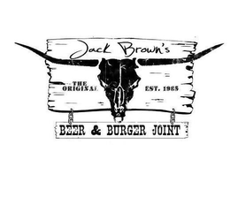 JACK BROWN'S BEER & BURGER JOINT THE ORIGINAL EST. 1985 trademark