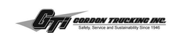 GTI GORDON TRUCKING INC. SAFETY, SERVICE AND SUSTAINABILITY SINCE 1946 trademark