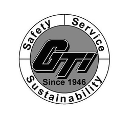 GTI SINCE 1946 SAFETY SERVICE SUSTAINABILITY trademark