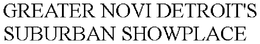 GREATER NOVI DETROIT'S SUBURBAN SHOWPLACE trademark