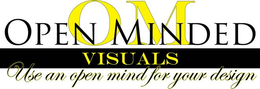 OM OPEN MINDED VISUALS USE AN OPEN MIND FOR YOUR DESIGN trademark