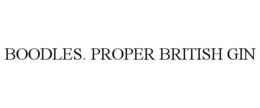 BOODLES. PROPER BRITISH GIN trademark