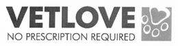 VETLOVE NO PRESCRIPTION REQUIRED trademark