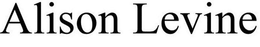ALISON LEVINE trademark