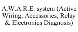 A.W.A.R.E. SYSTEM (ACTIVE WIRING, ACCESSORIES, RELAY & ELECTRONICS DIAGNOSIS) trademark
