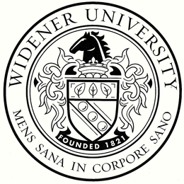 WIDENER UNIVERSITY MENS SANA IN CORPORESANO FOUNDED 1821 trademark