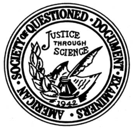 AMERICAN · SOCIETY OF QUESTIONED · DOCUMENT · EXAMINERS · trademark