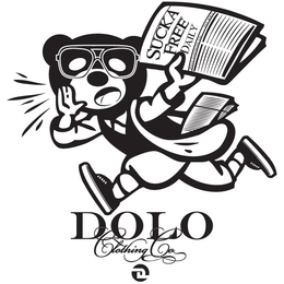 SUCK FREE DAILY DOLO CLOTHING CO. EST. MMII DOLO CLOTHING CO D trademark