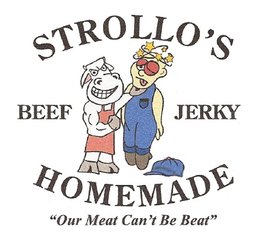 STROLLO'S HOMEMADE BEEF JERKY "OUR MEAT CAN'T BE BEAT" trademark