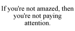 IF YOU'RE NOT AMAZED, THEN YOU'RE NOT PAYING ATTENTION. trademark