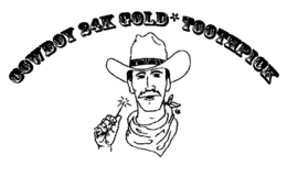 COWBOY 24K GOLD TOOTHPICK trademark