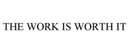 THE WORK IS WORTH IT trademark