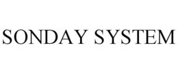 SONDAY SYSTEM trademark