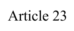 ARTICLE 23 trademark