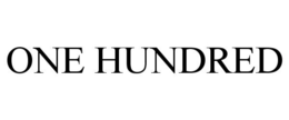 ONE HUNDRED trademark