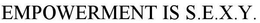 EMPOWERMENT IS S.E.X.Y. trademark