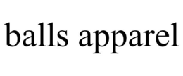 BALLS APPAREL trademark