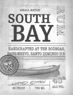 SMALL BATCH SOUTH BAY RUM HANDCRAFTED AT THE BODEGAS, HATO NUEVO, SANTO DOMINGO D.R. SOUTH BAY ARTISAN RUM DOMINICAN REPUBLIC LIMITED EDITION 80 PROOF 750 ML 40% ALC/VOL trademark