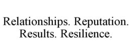 RELATIONSHIPS. REPUTATION. RESULTS. RESILIENCE. trademark