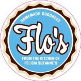 FLO'S HOMEMADE GOODNESS FROM THE KITCHENOF FELICIA SUZANNE'S trademark