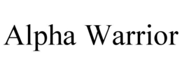 ALPHA WARRIOR trademark