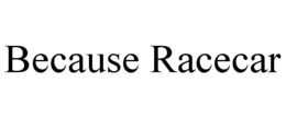 BECAUSE RACECAR trademark