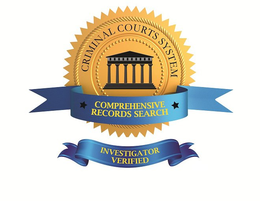 CRIMINAL COURTS SYSTEM COMPREHENSIVE RECORDS SEARCH INVESTIGATOR VERIFIED trademark