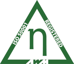 N ISO 50001 REGISTERED AWM trademark